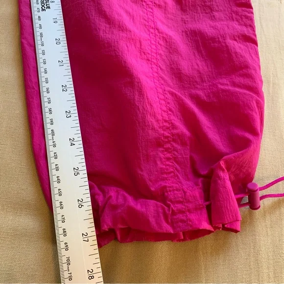Athleta x Alicia Keys Keys High Waist Utility Pants Women 8 Hot Pink Nylon Cargo - Picture 14 of 16
